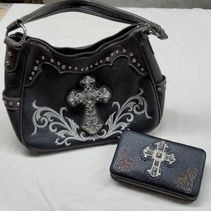 Montana West Shoulder Purse and wallet
